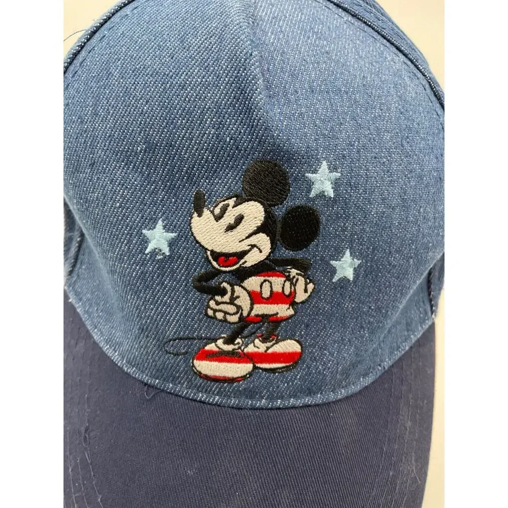 Disney Mickey Mouse Patriotic Hat, Red White Blue, 4th of July Trucker, Adjustab